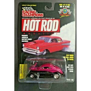 1998 Racing Champions Hot Rod Mag 37 Ford Purple Black 1:58 Diecast #72 HW1